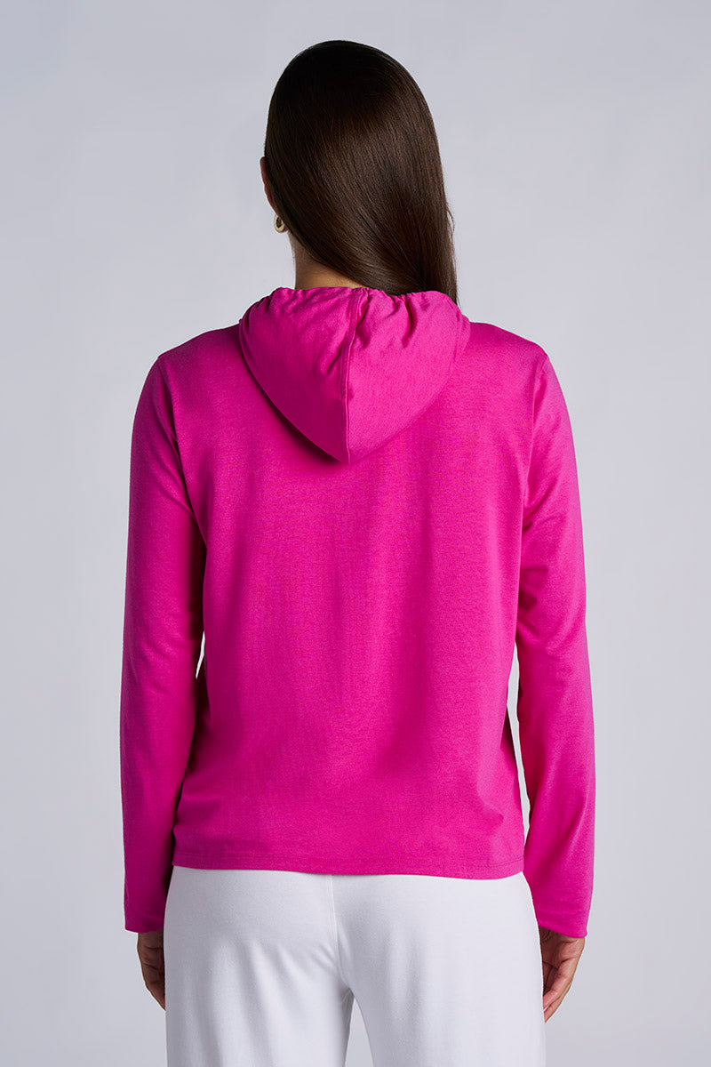 Women's Seaside Zip-Up Hoodie | Sunkist Coral UPF 50+