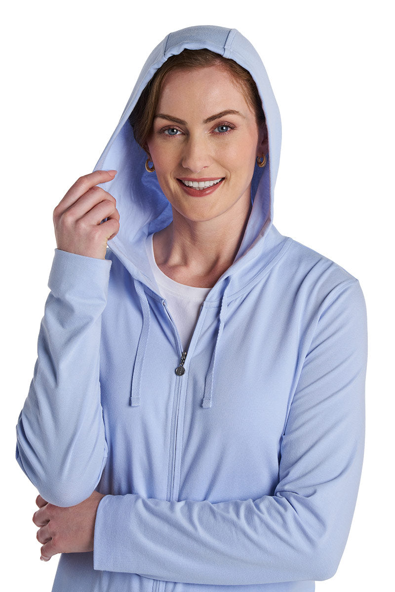Women's Cabana Long Zip-Up Hoodie | Periwinkle UPF 50+