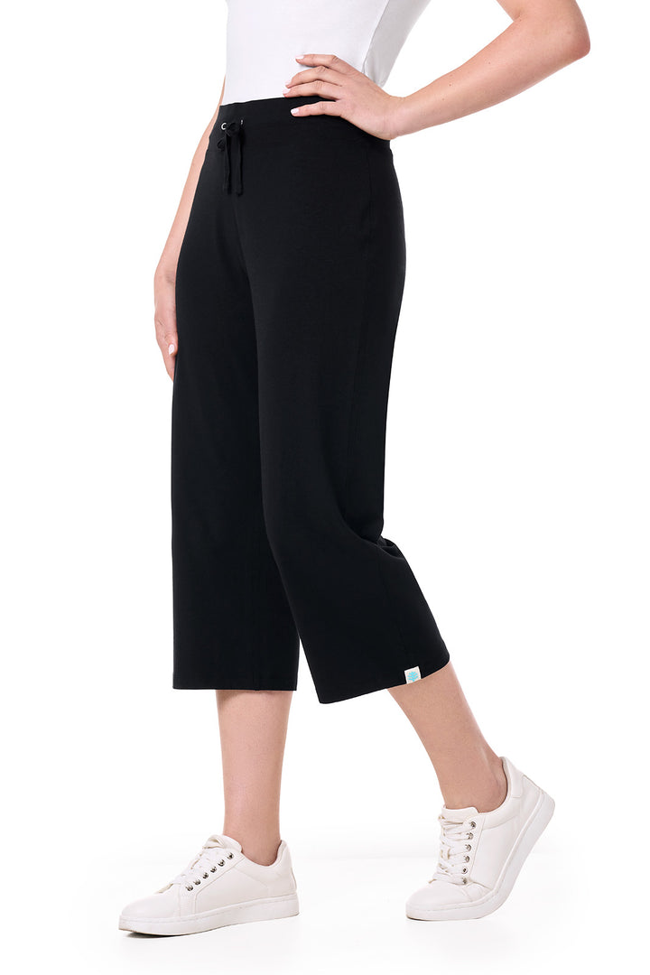 coconut row palm beach capris Women's Windley Beach Capris | Black | UPF 50+