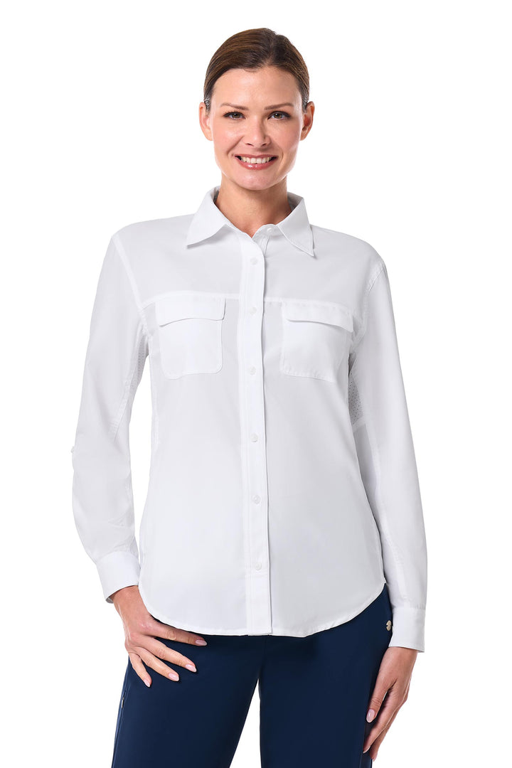Women's Travel Long Sleeve Shirt | White