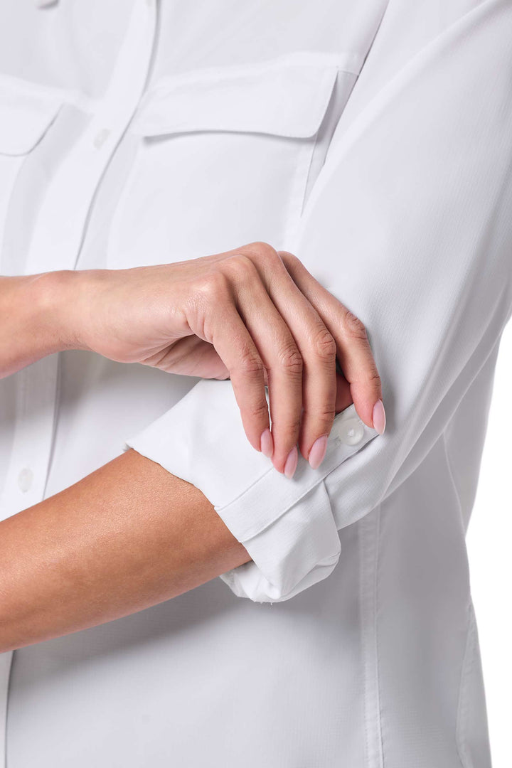 Women's Travel Long Sleeve Shirt | White