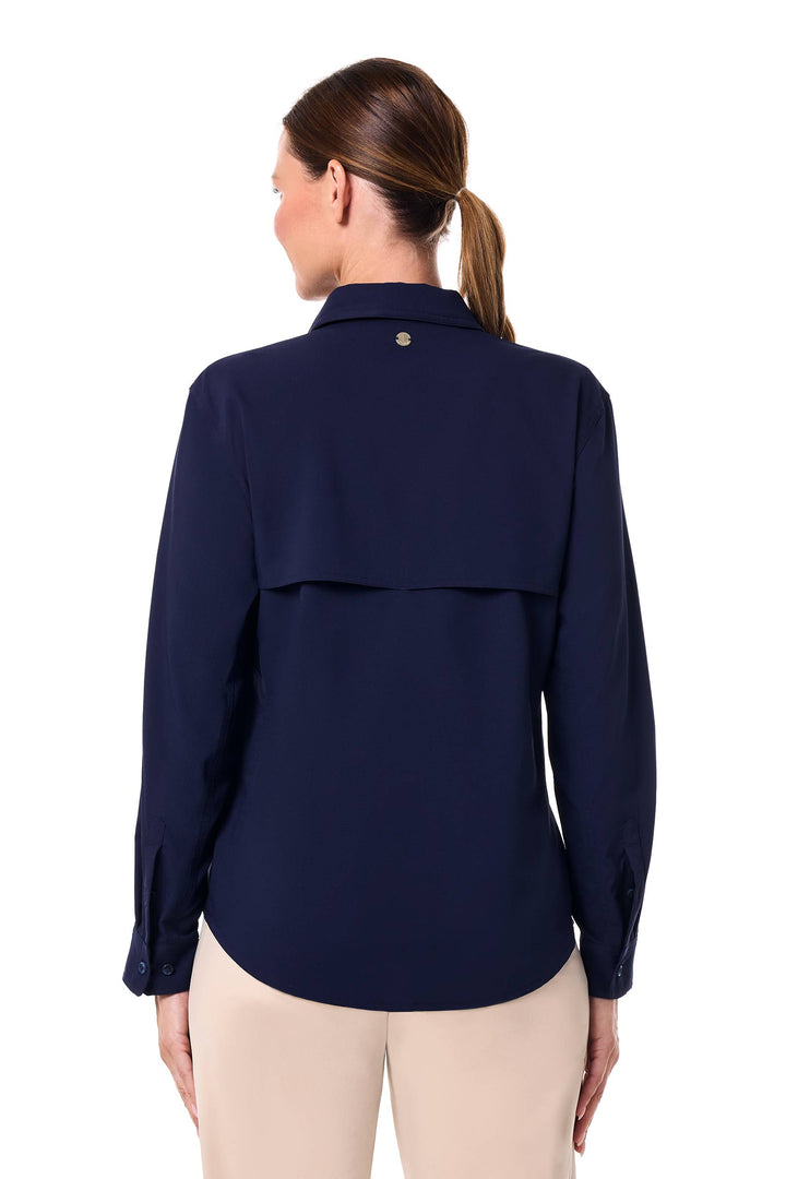 Women's Travel Long Sleeve Shirt | Navy