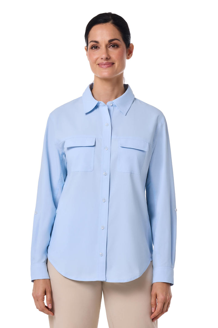 Women's Travel Long Sleeve Shirt | Light Blue