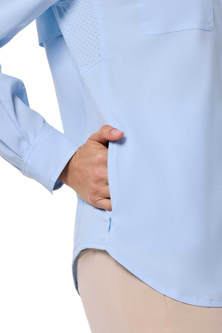 Women's Travel Long Sleeve Shirt | Light Blue