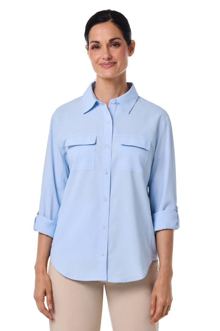 Women's Travel Long Sleeve Shirt | Light Blue