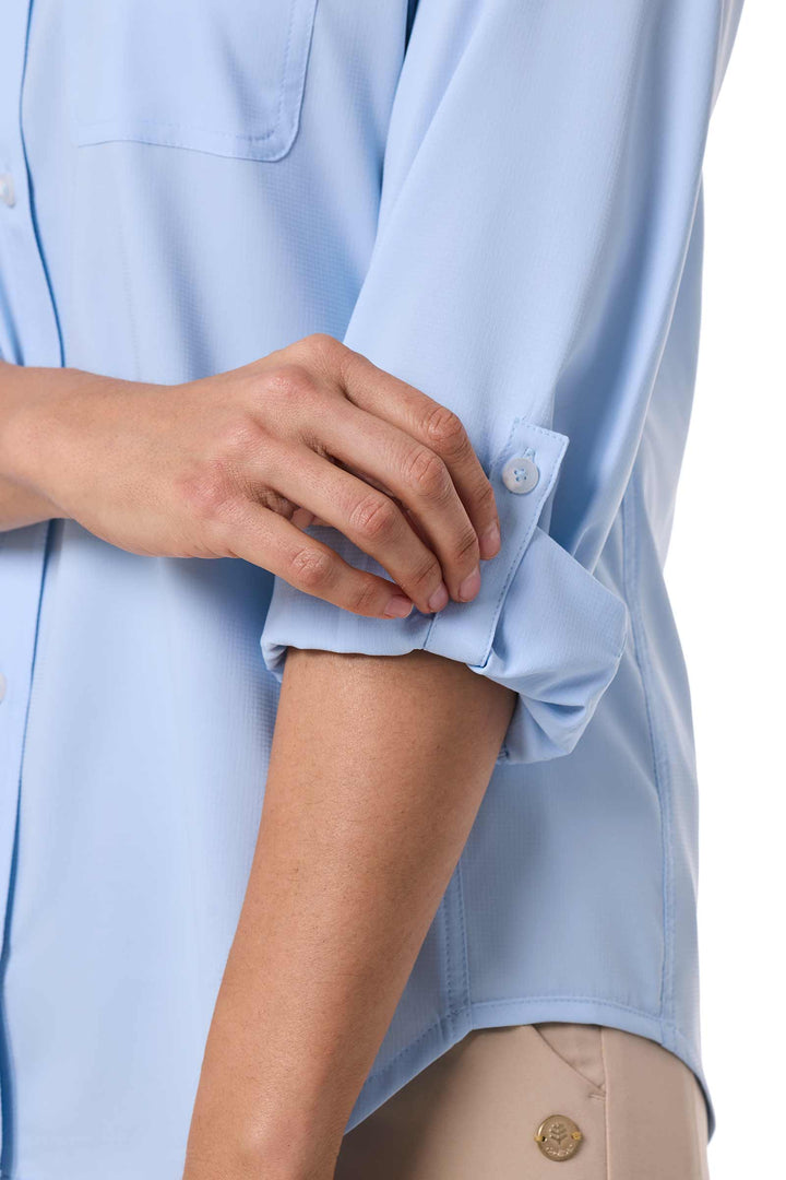 Women's Travel Long Sleeve Shirt | Light Blue