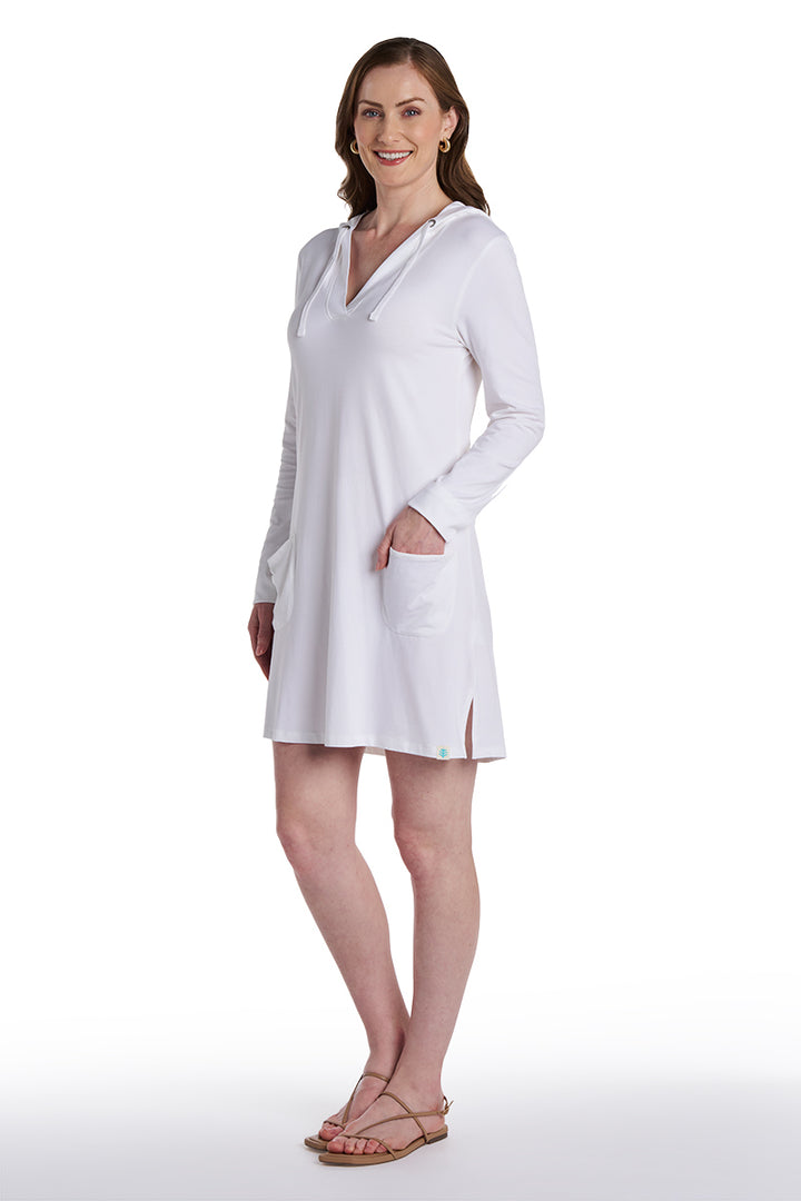coolibar beach cover up dress Women's Seacoast Swim Cover-Up Dress | White | UPF 50+