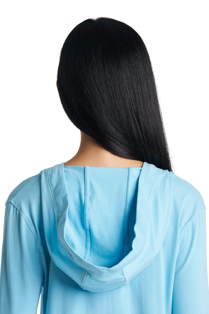 Hoodie Cover-Up Dress with Pockets | Arctic Blue