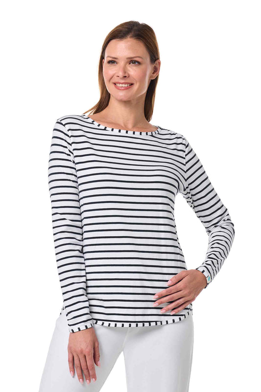 Color_White/Navy Stripe