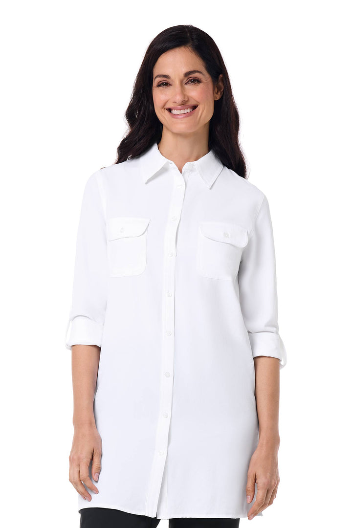 Women's Tunic Long Sleeve Shirt | White