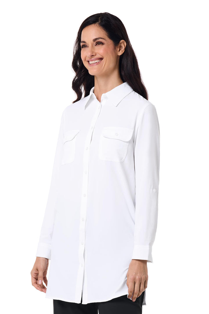 Women's Tunic Long Sleeve Shirt | White