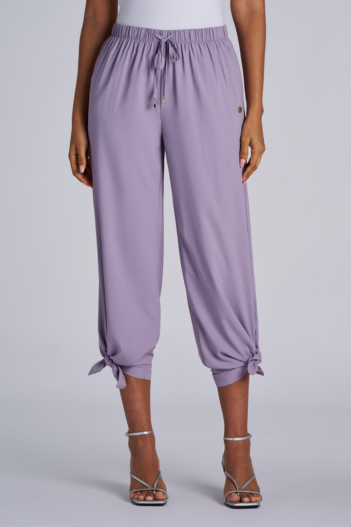 Women's Wide Leg Pants with Side Slits  | Lavender Gray