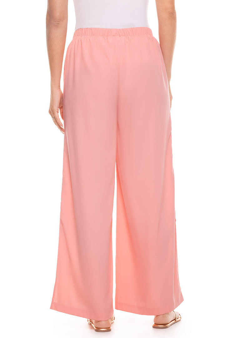 Coolibar Pantalon de protection solaire UPF 50+ pour femme, Bleu denim chiné, TT-Petit