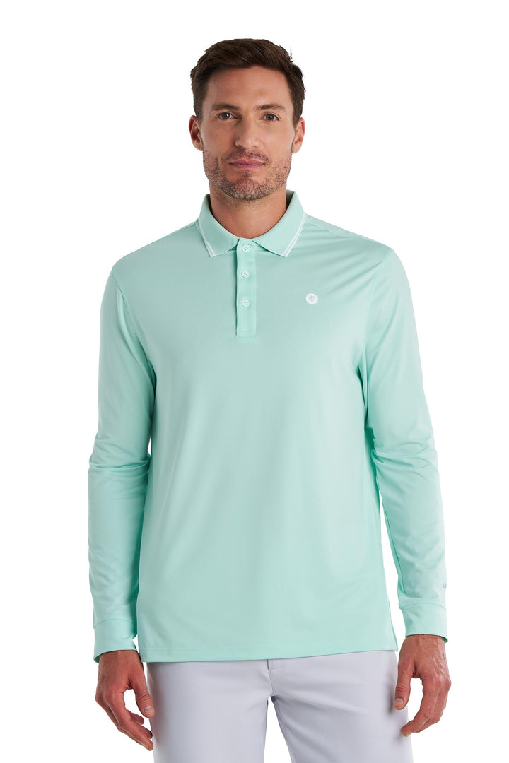 Men's Long Sleeve Sports Polo | Honeydew