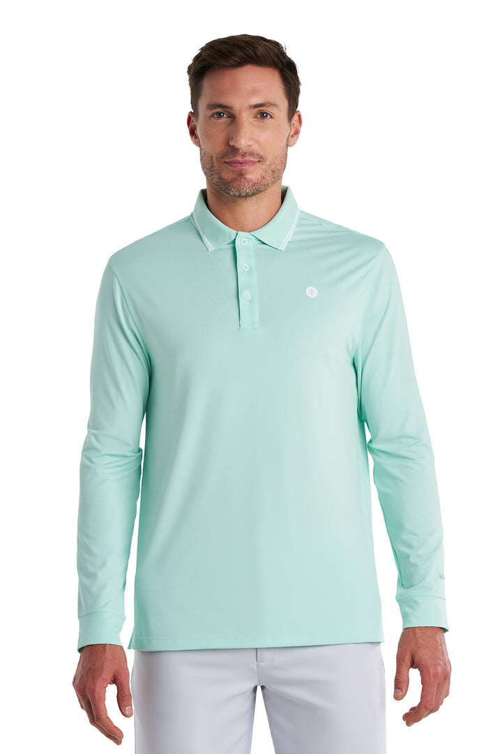 Men's Long Sleeve Sports Polo | Honeydew