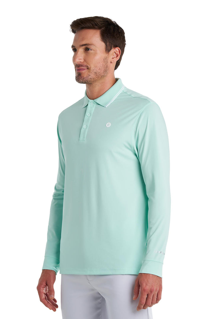 Men's Long Sleeve Sports Polo | Honeydew
