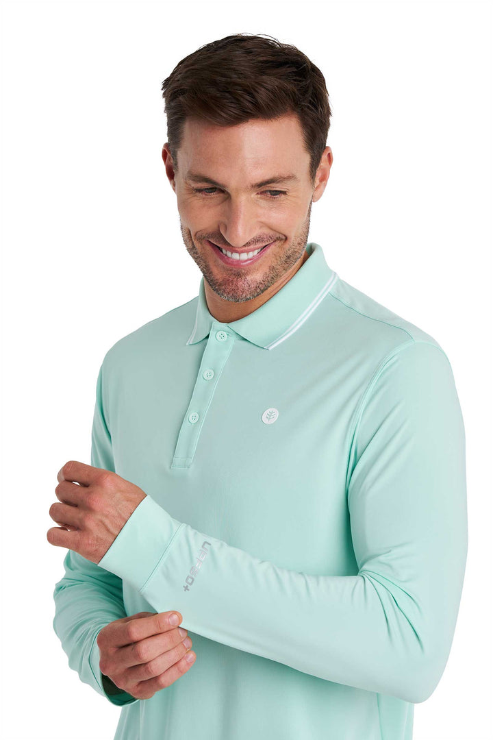 Men's Long Sleeve Sports Polo | Honeydew