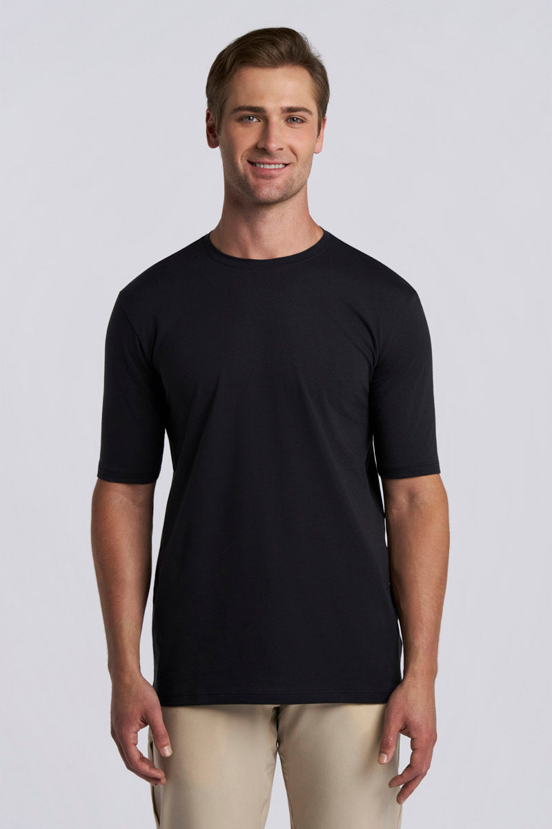 Men's Morada Everyday Short Sleeve T-Shirt Pima Sol | Black UPF 50+