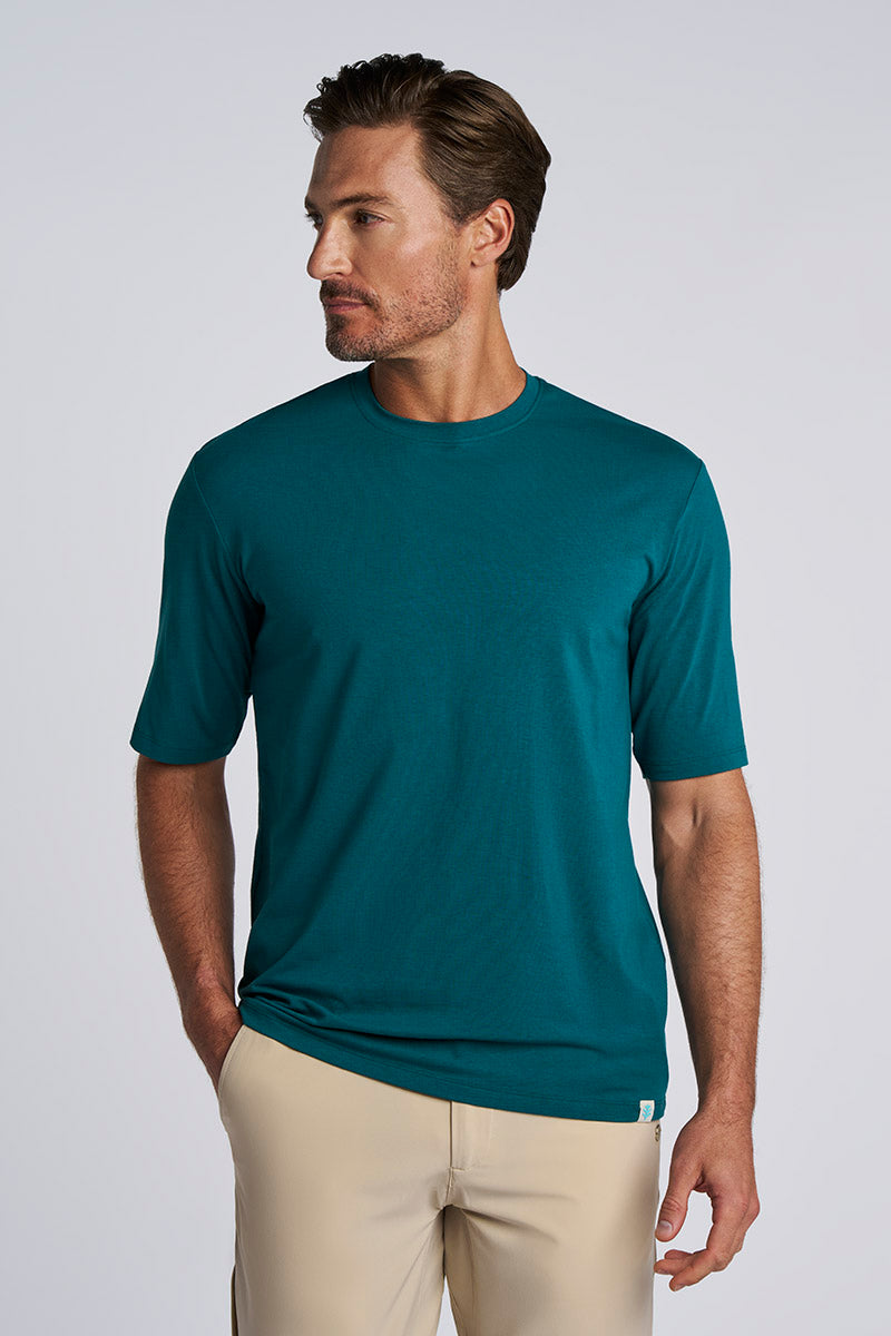Cooling Fabric Stretch Shirt SOLSHINE Short-Sleeve Zip Mock
