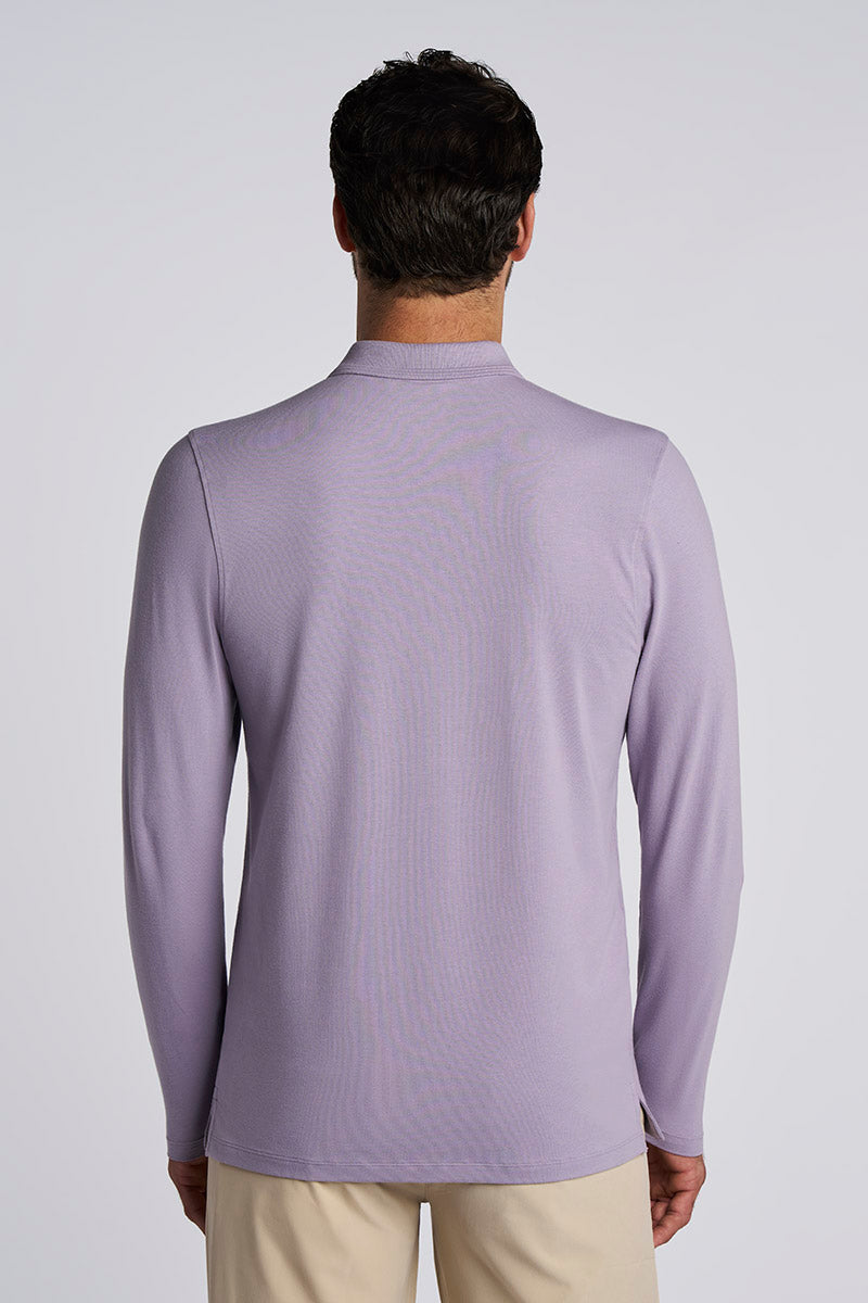 Men's Coppitt Long Sleeve Weekend Polo | Charcoal UPF 50+