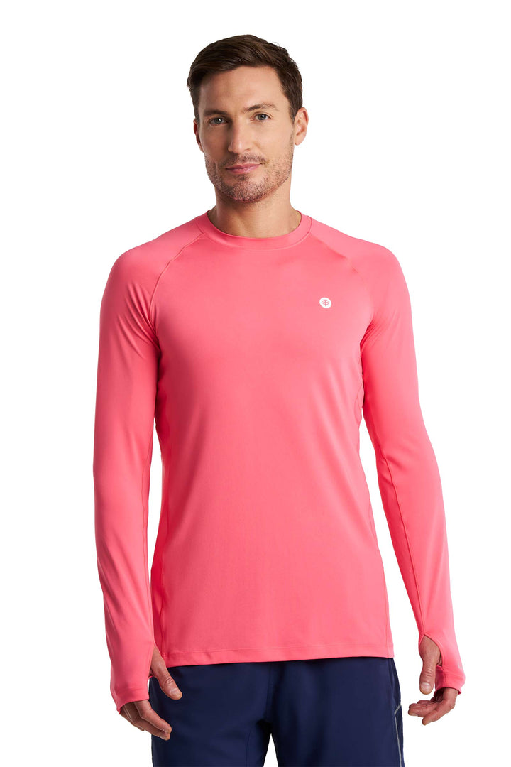 Men's Performance Long Sleeve Sun Shirt | Sunkist Coral
