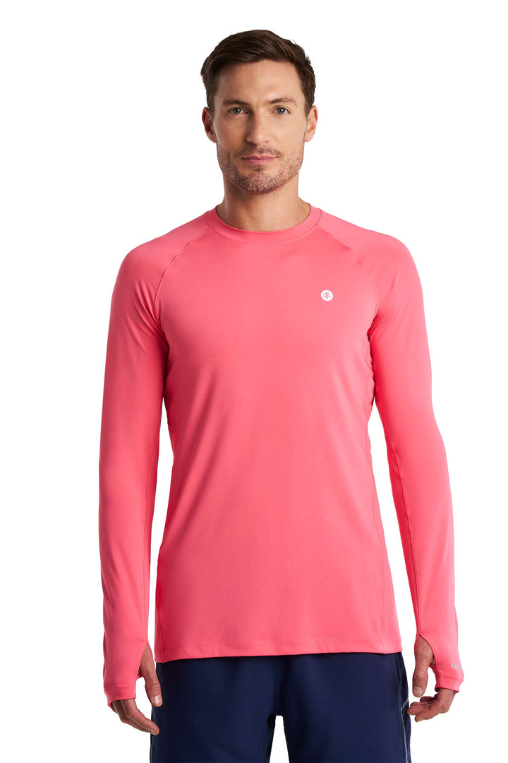 Men's Performance Long Sleeve Sun Shirt | Sunkist Coral