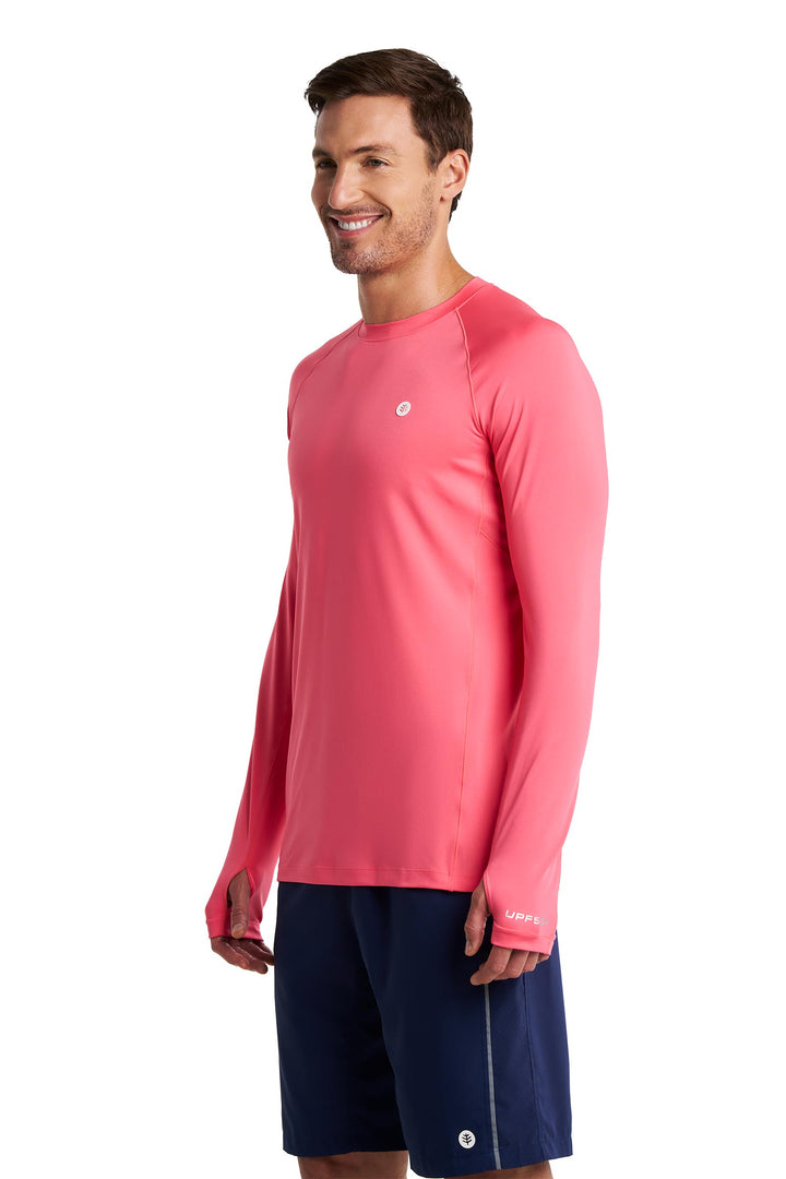 Men's Performance Long Sleeve Sun Shirt | Sunkist Coral