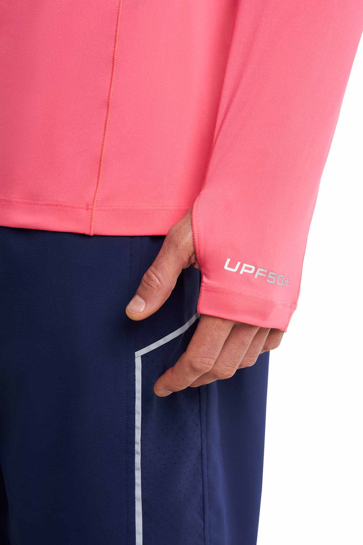 Men's Performance Long Sleeve Sun Shirt | Sunkist Coral