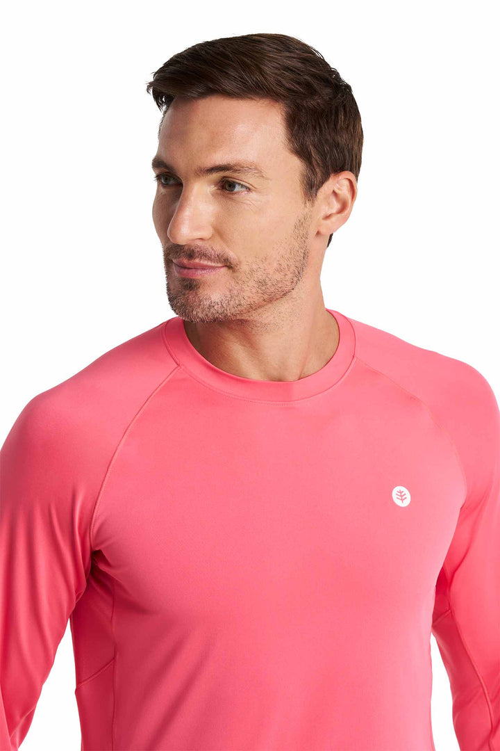 Men's Performance Long Sleeve Sun Shirt | Sunkist Coral