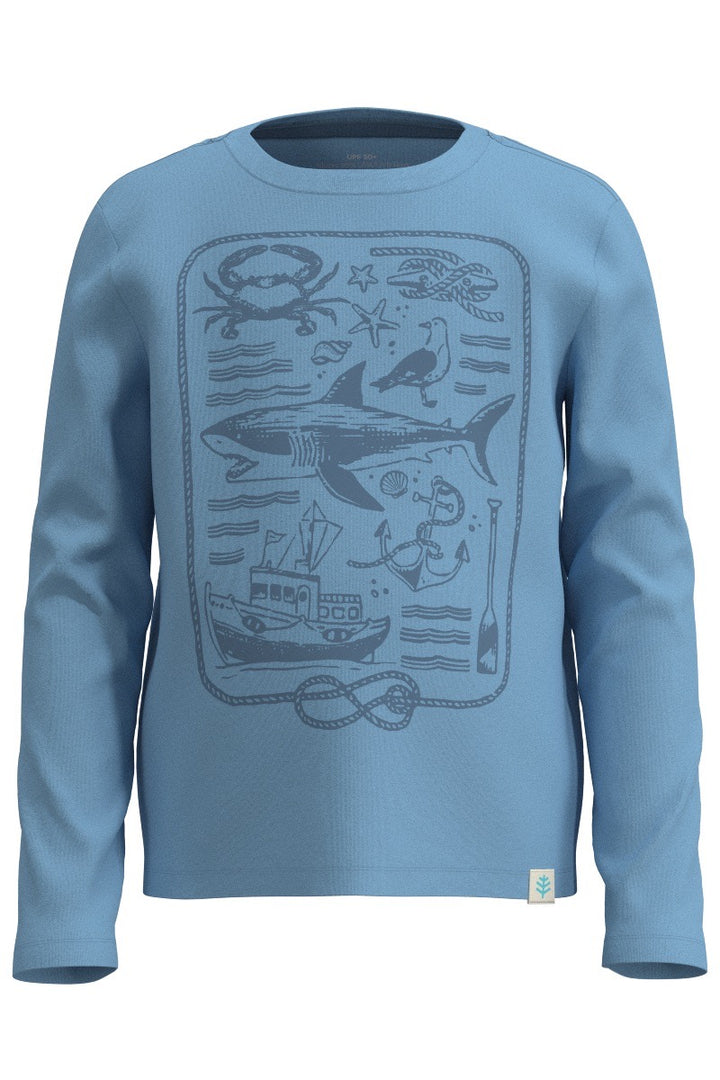 Kids' Graphic Long Sleeve T-Shirt | Arctic Blue Sea Tales