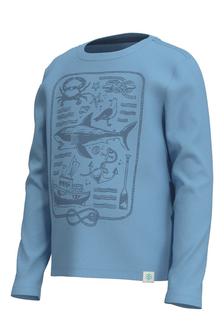 Kids' Graphic Long Sleeve T-Shirt | Arctic Blue Sea Tales