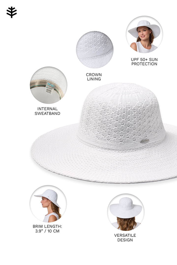 Women's Packable Sun Hat | White