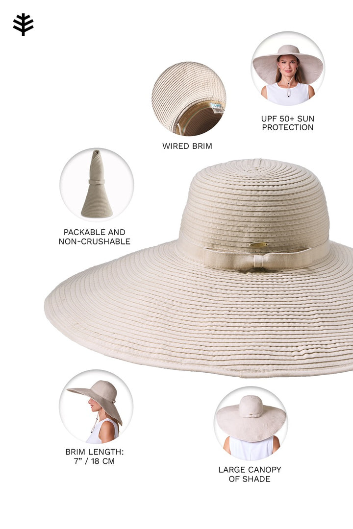 Women's Ultra Wide Sun Hat | Tan