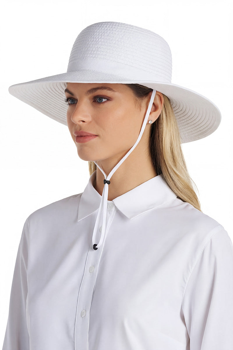 Shelly Lightweight Shapeable Travel Hat | White UPF 50+