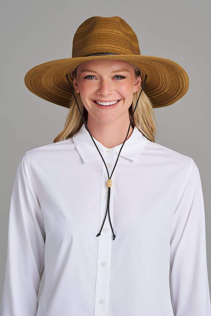 Women's Sun Hat with Chin Cord | Tan