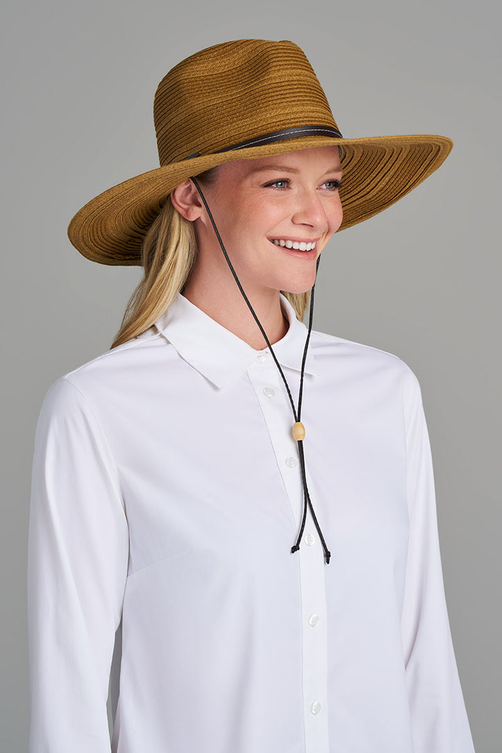 Women's Sun Hat with Chin Cord | Tan