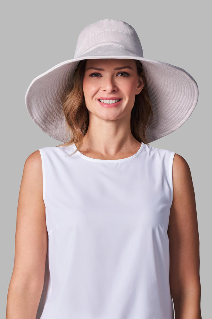 Women's Beach Hat | Natural Modern Herringbone