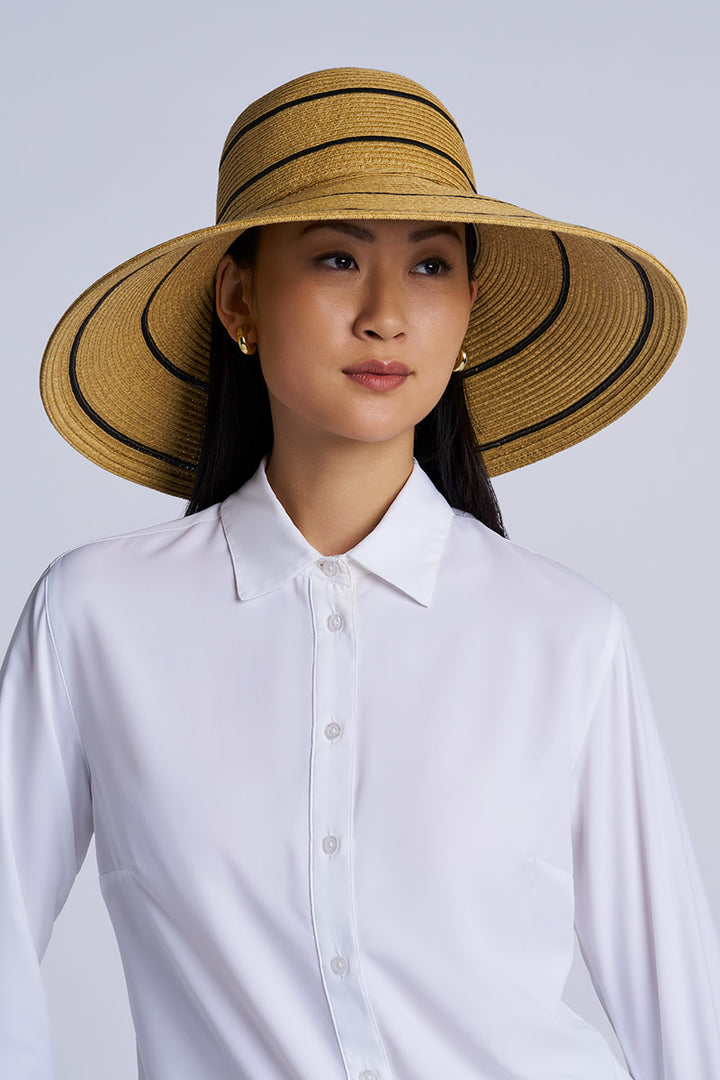 Aubrey Wide Brim Beach Hat | Natural | UPF 50+