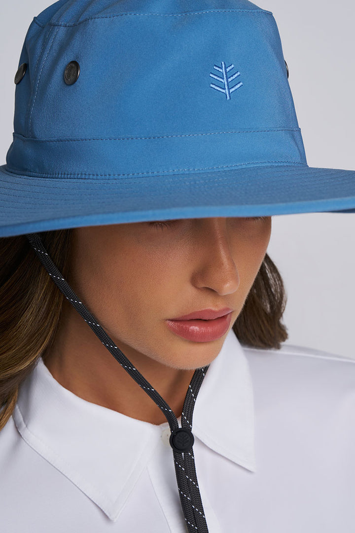 Leo Shapeable Wide Brim Hat | Blue Dusk UPF 50+ display picture 1