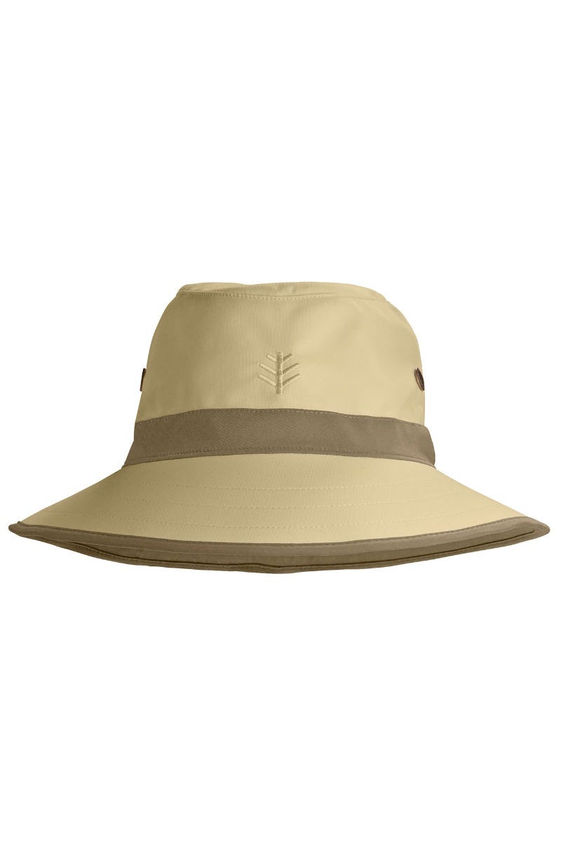 Wide Brim Golf Hat Tan/Khaki - Main Image