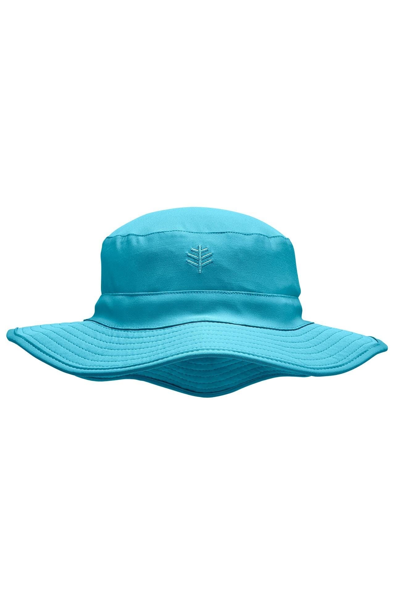 Coolibar Kid's Surfs Up Bucket Hat UPF 50+, Aruba Blue / S/M