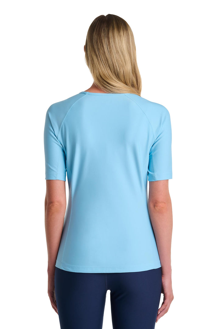 Women's Short Sleeve Swim Shirt | Arctic Blue