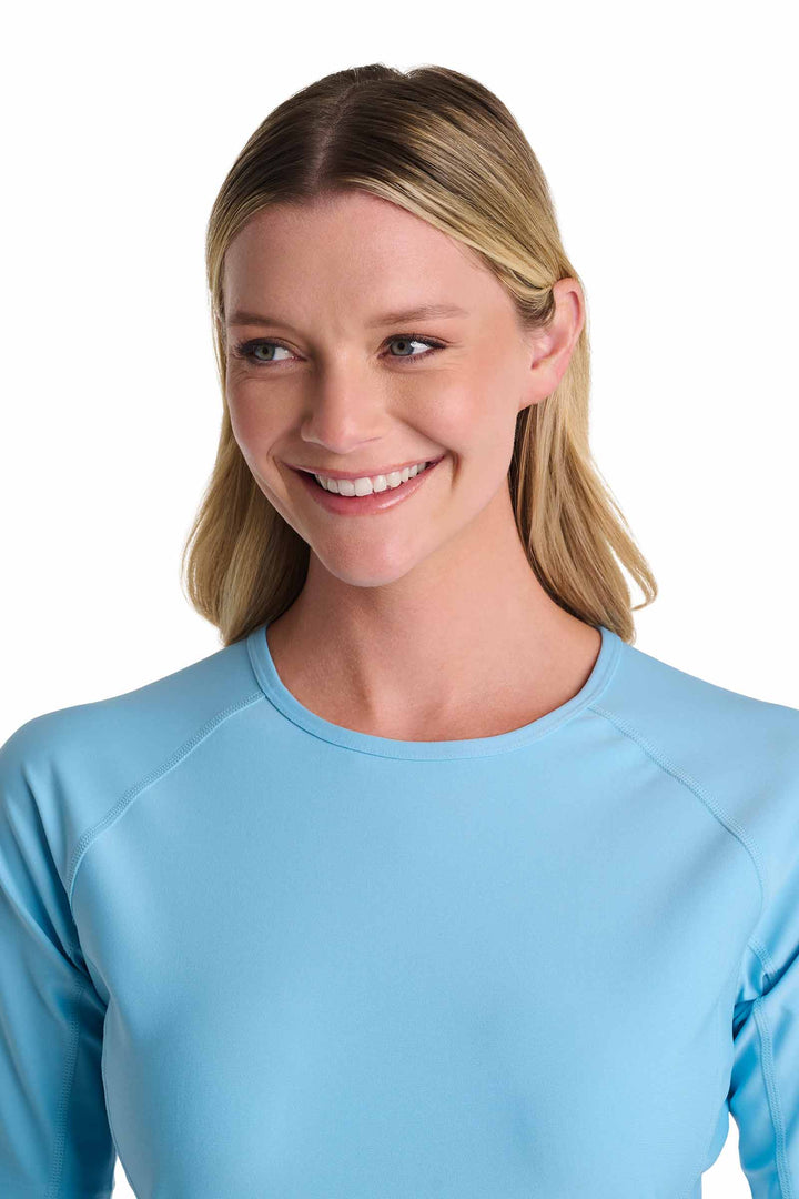 Women's Short Sleeve Swim Shirt | Arctic Blue