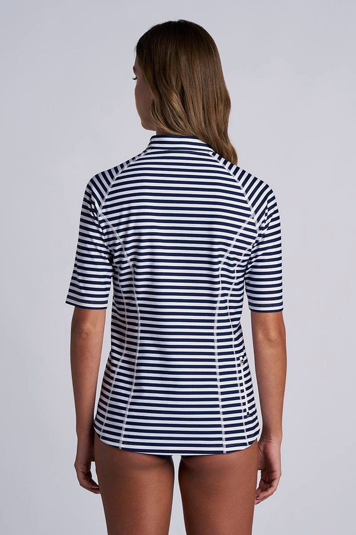 Women's Freestyle Short Sleeve Rash Guard | Black UPF 50+