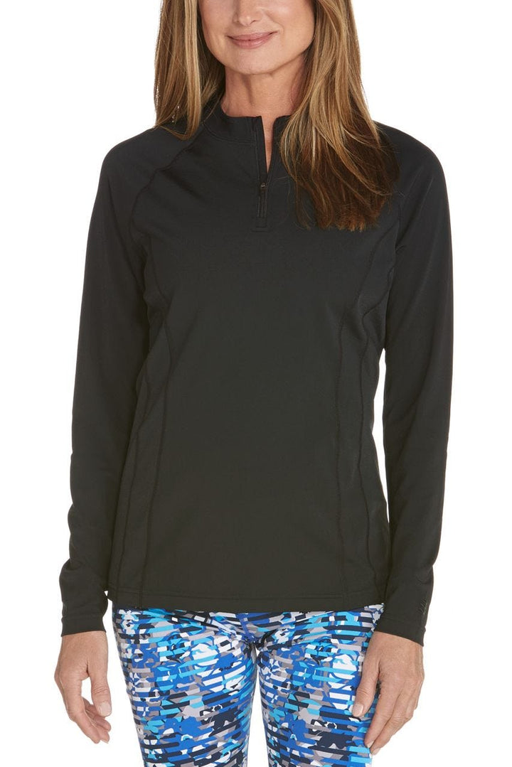 Women's Freestyle Long Sleeve Rash Guard | Black UPF 50+