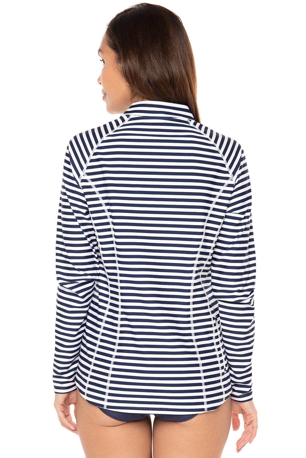 Women's Freestyle Long Sleeve Quarter Zip Rash Guard | Black UPF 50+