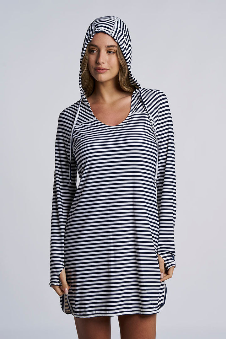 beautiful dress ladies Women's Seacoast Swim Cover-Up Dress | White | UPF 50+