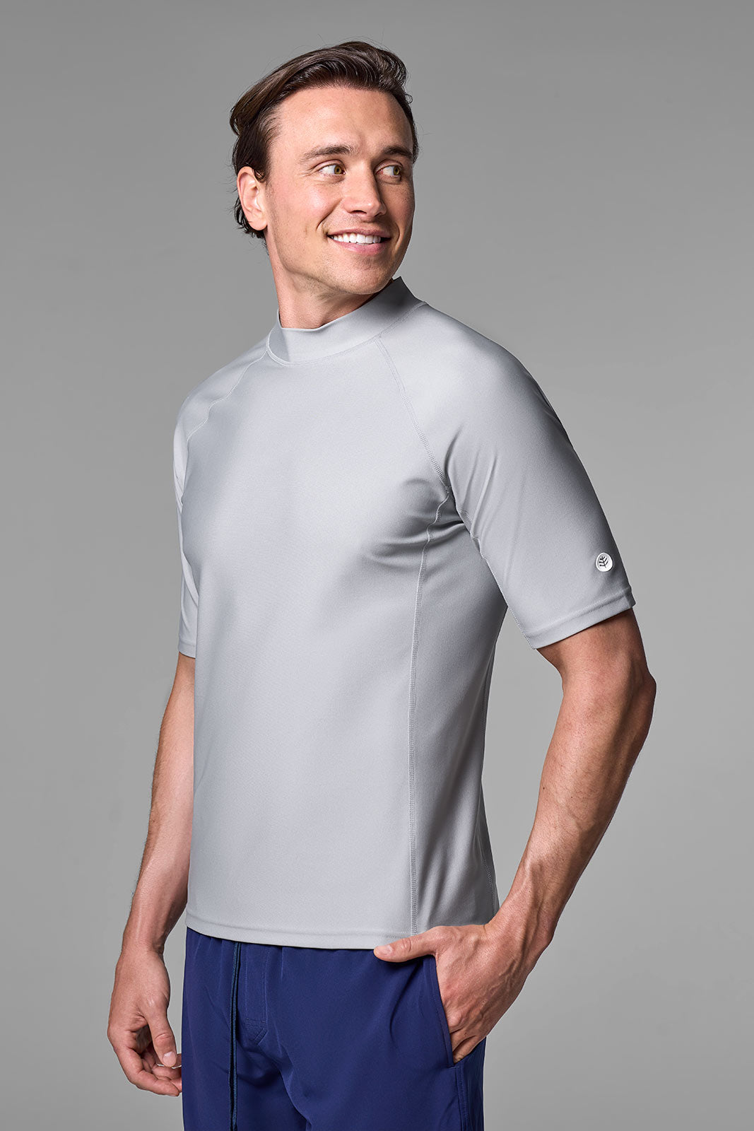 Men's Tulum Short Sleeve Surf Rash Guard | Slate UPF 50+