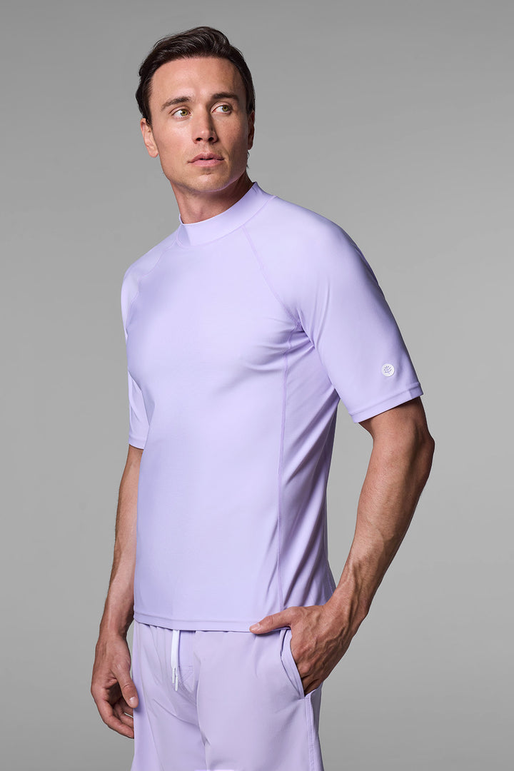 Men's Tulum Short Sleeve Surf Rash Guard | Lavendula UPF 50+