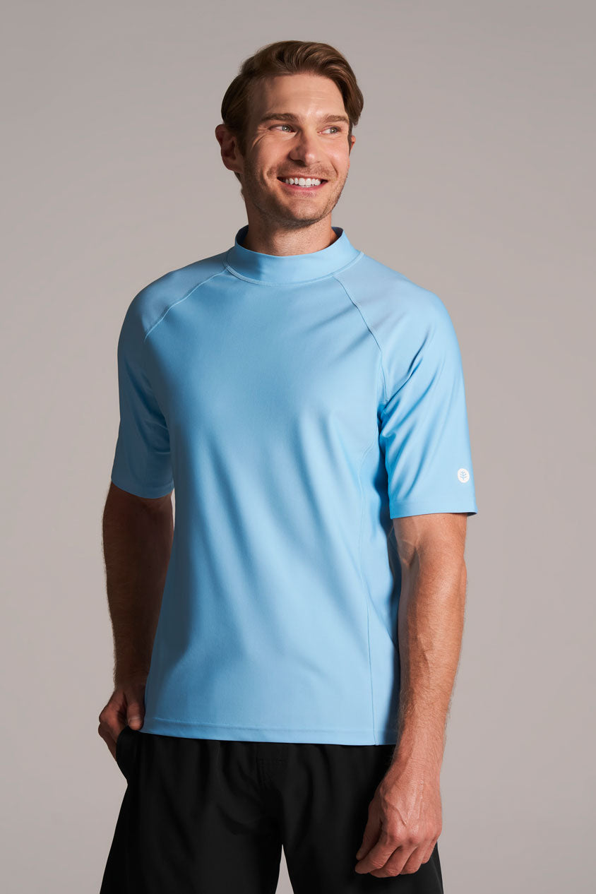 Men's Tulum Short Sleeve Surf Rash Guard | Slate UPF 50+
